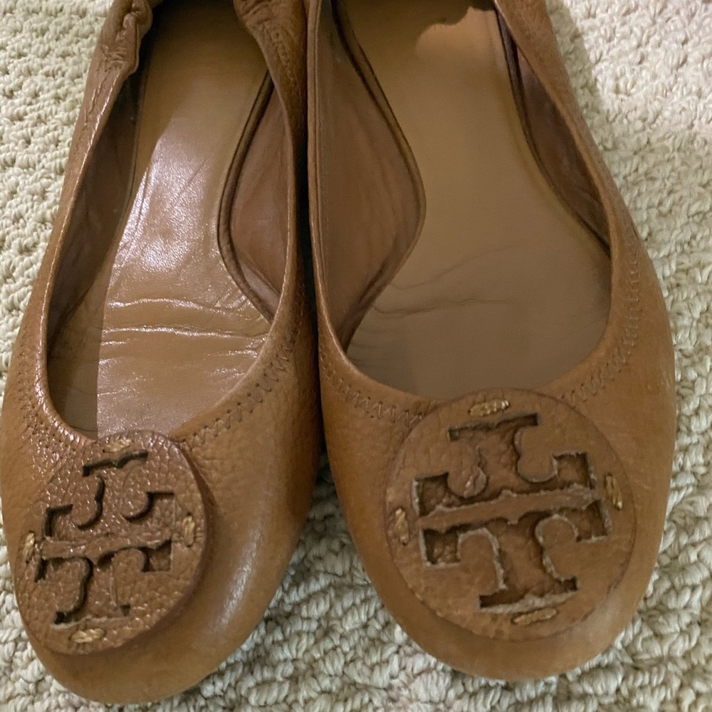 Tan Tory Burch Flats